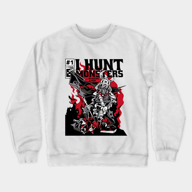 Gaming I Hunt Monsters Gamer Console PC Lustig Crewneck Sweatshirt by Upswipe.de